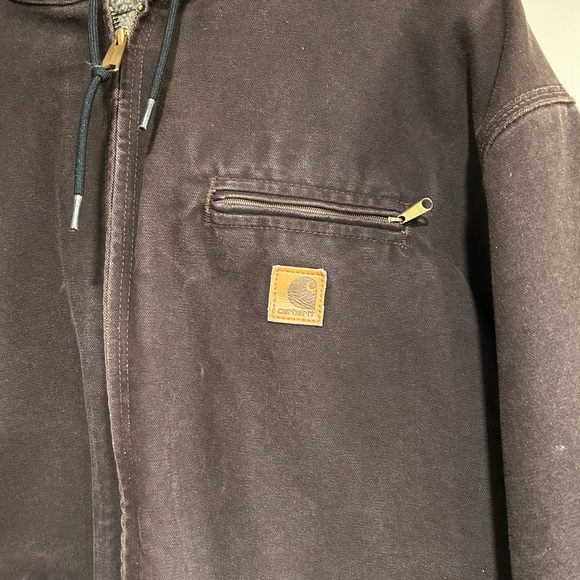 Carhartt Men's Brown Hooded Jacket SZ XXL - Picture 2 of 13